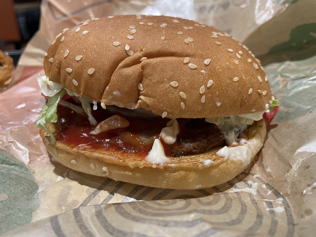 バーガーキングのワッパー(渋谷センター街店)の提供例