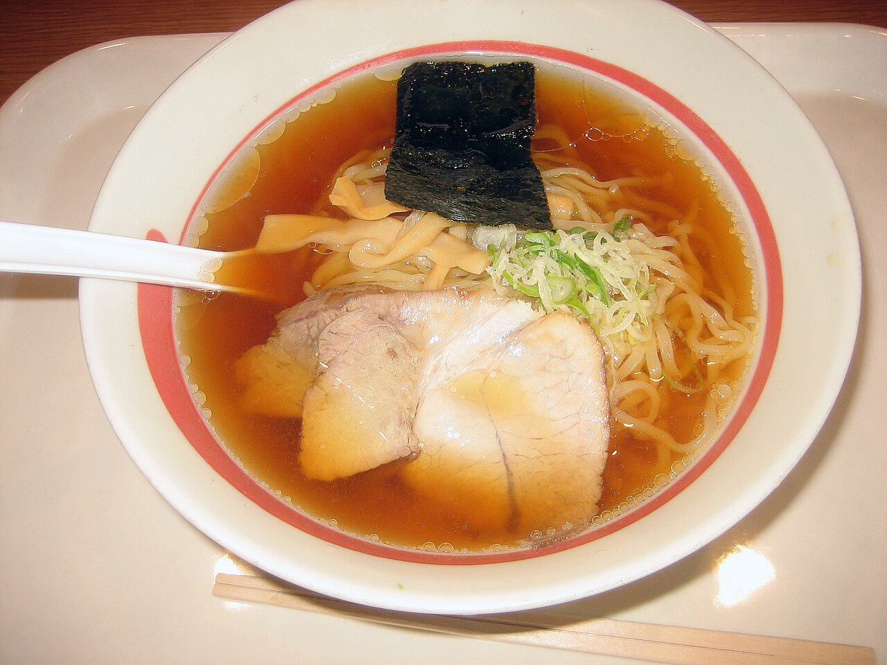 幸楽苑の中華そばの提供例