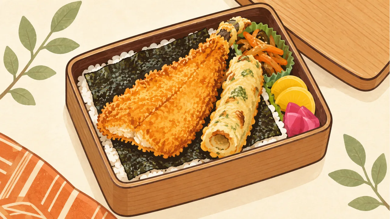 のり弁当のイメージイラスト(実際の商品・店舗とは異なります)